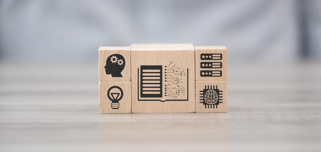 Building blocks with images on them