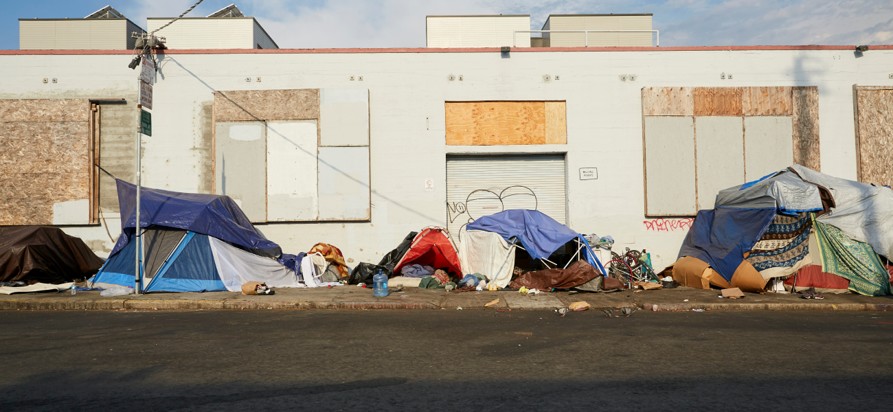 Tents on the street in San Francisco