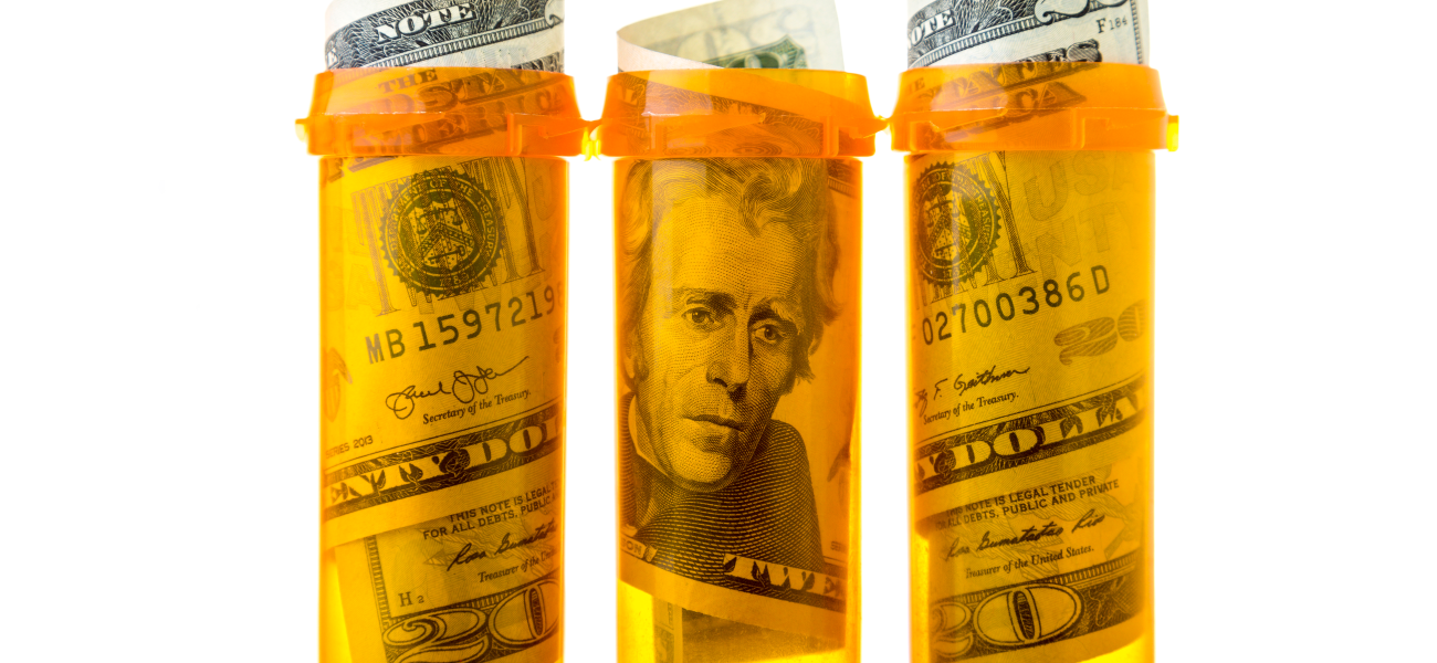 Pill bottles with money inside