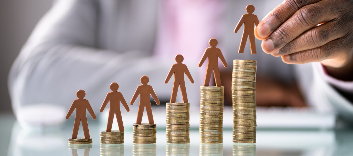 Minimum Wage And Salary Increase. Insurance Compensation illustration