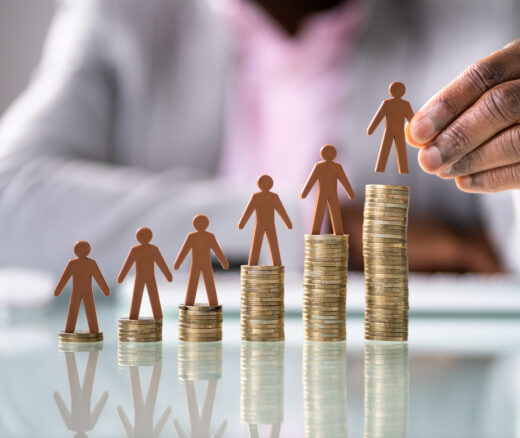 Minimum Wage And Salary Increase. Insurance Compensation illustration
