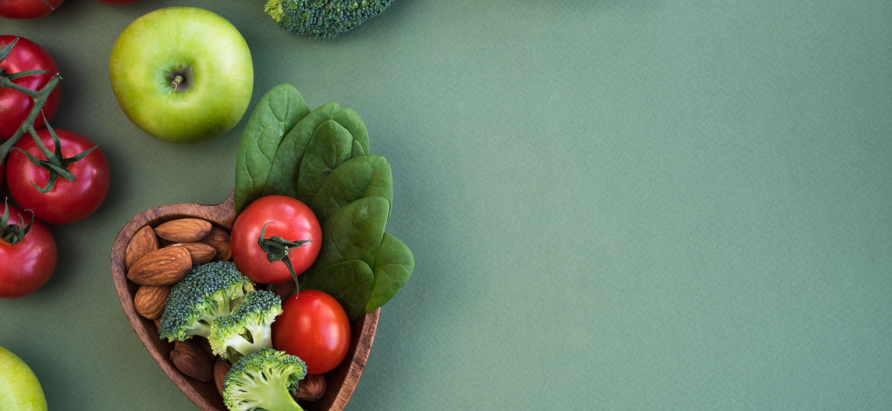 Fruit and vegetables on a table